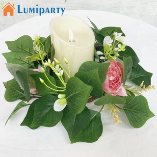 Lumiparty พวงหรีดเทียนประดิษฐ์ ขนาดเล็ก สําหรับตกแต่งบ้าน งานแต่งงาน ปาร์ตี้ บ้านฟาร์ม