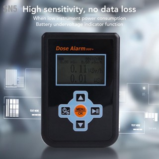 SN5 เครื่องตรวจจับรังสีนิวเคลียร์ Monitor เคาน์เตอร์ Geiger Beta Gamma X Ray เครื่องทดสอบ Dosimeter Dose Alarm