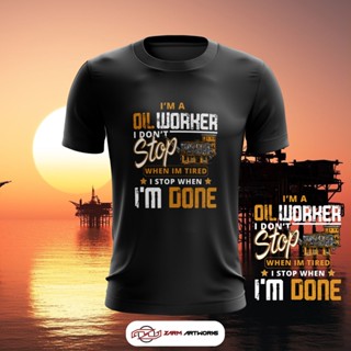 เสื้อยืดผ้าฝ้าย 100% พิมพ์ลาย D3 OFFSHORE LIFE I AM OIL WORKER BY ZARM ARTWORKS สําหรับผู้ชาย และผู้หญิง