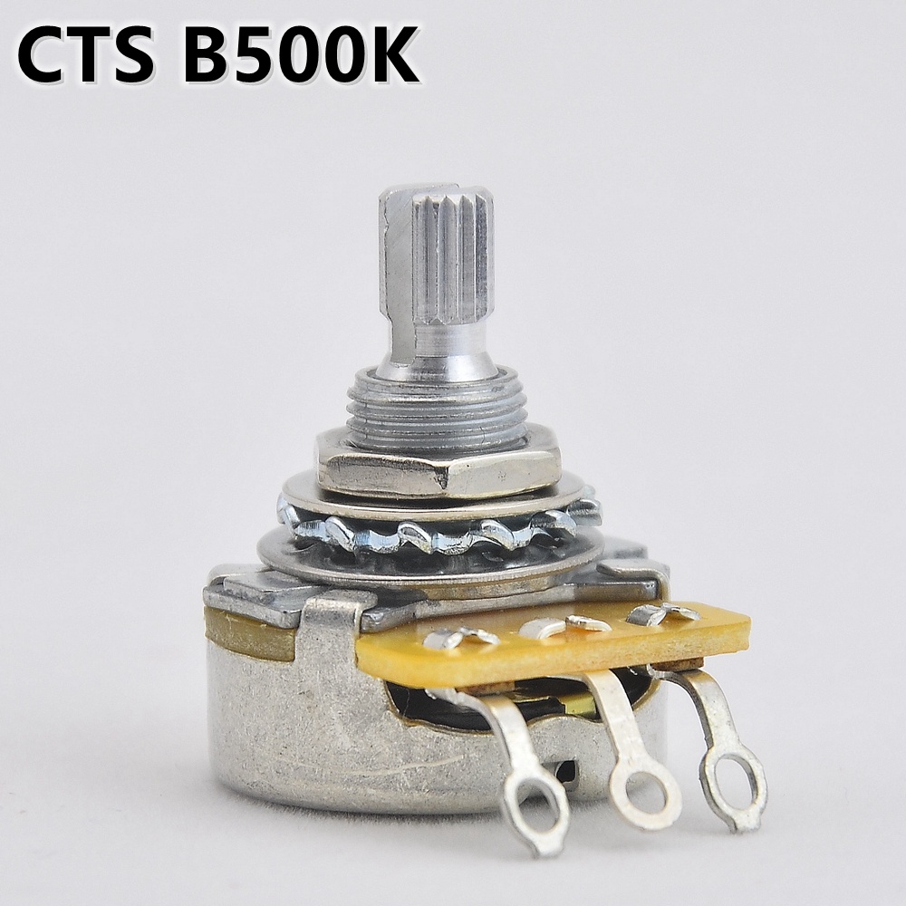 KR- 18 Splines B500K CTS Potentiometer(POT) สําหรับกีตาร์ไฟฟ้า (เบส)