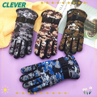 Clever ถุงมือเล่นสกี สโนว์บอร์ด แบบหนา กันลื่น พิมพ์ลาย สําหรับเด็ก 7-13 ปี