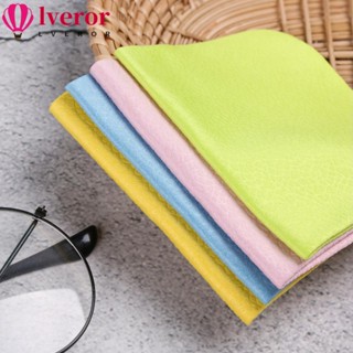 Lveror ผ้าทําความสะอาดหน้าจอ เลนส์กล้อง โทรศัพท์ แว่นตา สุ่มสี 4 ชิ้น