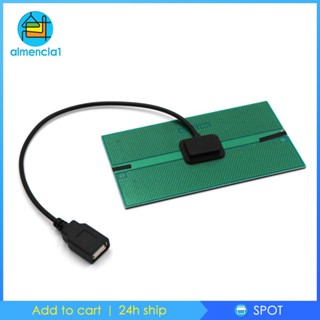 [Almencla1] อุปกรณ์ชาร์จโทรศัพท์มือถือ แผงพลังงานแสงอาทิตย์ 5.5V 1.65W พอร์ต USB