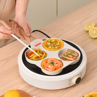 Spot# fried egg hamburger Machine non-stick small flat bottom household frying pan breakfast egg Castle frying pan mold four-hole frying egg artifact 8jj