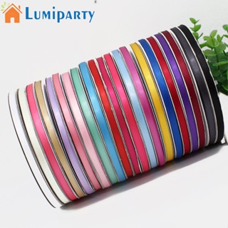 Lumiparty ริบบิ้นผ้าซาติน ความหนาแน่นสูง 0.6 ซม. หลากสี สําหรับห่อของขวัญ งานแต่งงาน งานเลี้ยงวันเกิด (100 หลา ต่อม้วน)