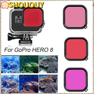 Shououy ชุดฟิลเตอร์กรองแสง โพลาไรเซอร์ สีแดง สีชมพู สีม่วง สําหรับ HERO 8