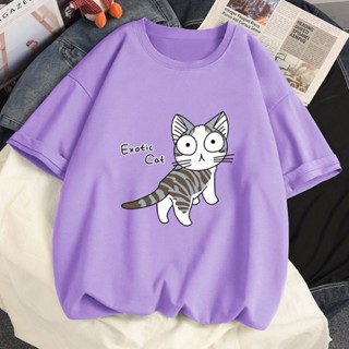 ราคาถูก Exotic cat เสื้อยืดอนิเมะผู้หญิงคอสตูมลดราคาสูงสุดขัยด่วน เสื้อคู่