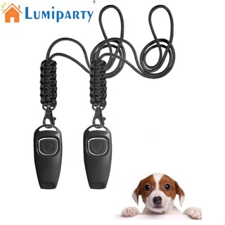 Lumiparty 2-in-1 นกหวีดหยุดเห่า ความถี่สูง พร้อมเชือกเส้นเล็ก สําหรับฝึกสัตว์เลี้ยง สุนัข 2 ชิ้น