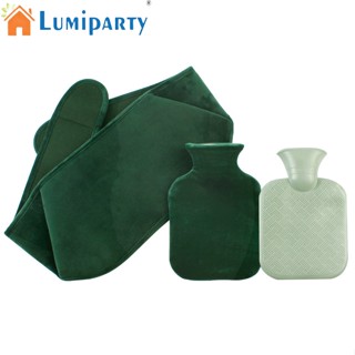 Lumiparty ปลอกหุ้มขวดน้ําร้อน และผ้ากํามะหยี่ขนนิ่ม บรรเทาอาการปวดคอ และไหล่ 3 ชิ้น