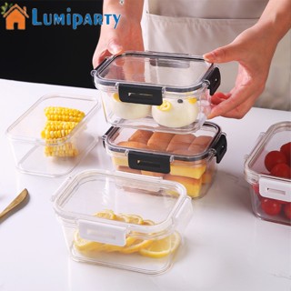 Lumiparty กล่องเก็บอาหาร แบบใส ความจุขนาดใหญ่ สําหรับผัก ผลไม้ ขนมหวาน