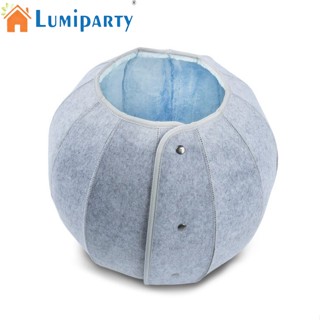 Lumiparty บ้านสัตว์เลี้ยง ผ้าสักหลาด กึ่งปิด ระบายอากาศ อเนกประสงค์ แบบพกพา สําหรับแมว