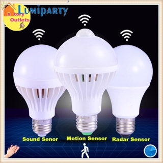 Lumiparty หลอดไฟ Led 220V PIR เซนเซอร์จับการเคลื่อนไหว อัจฉริยะ สําหรับบ้าน