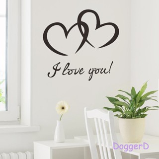 Doggerd สติกเกอร์ ลายหัวใจ I love you 30*60 ซม. สําหรับตกแต่งผนังห้องนอน ห้องนั่งเล่น