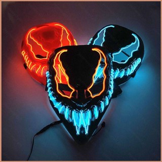 หน้ากากฮาโลวีน สวมบทบาทสยองขวัญ Venom 2 Fun Prop LED เรืองแสง 23 ชิ้น