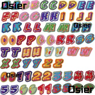 Osier1 แผ่นแพทช์ตัวอักษร ผ้าไม่ทอ รีดร้อนบนตัวเลข สําหรับตกแต่งกางเกง