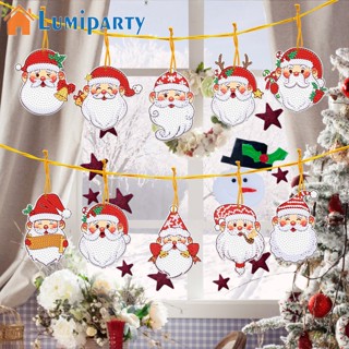 Lumiparty จี้เพชร รูปต้นคริสต์มาส ซานต้า สําหรับแขวนตกแต่งบ้าน Diy 10 ชิ้น