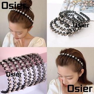 Osier1 กิ๊บติดผมหน้าม้า ประดับไข่มุก พลอยเทียม กันลื่น แฟชั่น สําหรับผู้หญิง