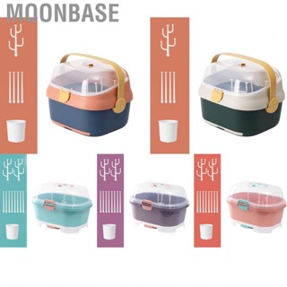 Moonbase Nursing Bottle Storage Box Compact Household Dustproof Draining Thickened Plastic Baby for Home