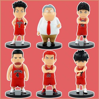 โมเดลฟิกเกอร์ SLAM DUNK Q Version Sakuragi Kaede Ryota Hisashi ของเล่นสําหรับเด็ก เก็บสะสม ของขวัญ 23 6 ชิ้น