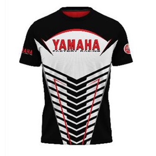 เสื้อกีฬาแขนสั้น ลายทีมแข่ง Yamaha Sublimation Jersi Jersey Baju Microfiber