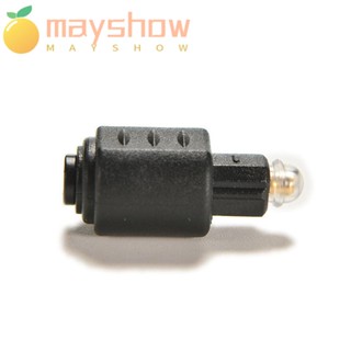 Mayshow อะแดปเตอร์เสียง Spdif สีดํา ทรงกลม เป็น สี่เหลี่ยม ขนาดเล็ก แจ็คเสียบ Toslink