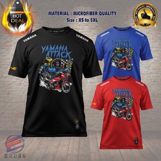 เสื้อยืดมอเตอร์ไมโครไฟเบอร์ แบบแห้งเร็ว สําหรับ Yamaha Rxz Attack V2 Limited Edition