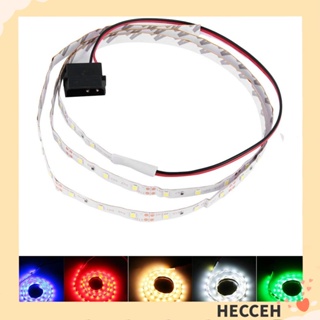 Hecceh สายไฟ LED 100 ซม. 60 ดวง 30 ซม. 18 ดวง DC 12V สําหรับติดพื้นหลังรถยนต์