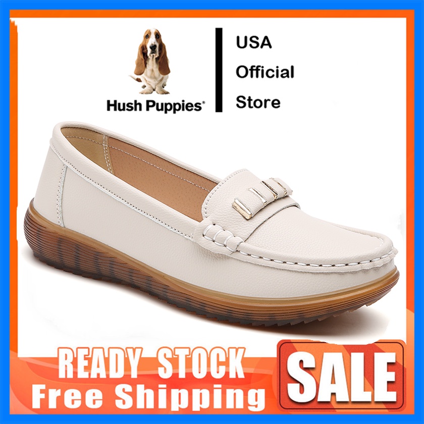 Hush Puppies รองเท้าผู้หญิง รองเท้าแตะหนังลําลอง รองเท้า Boat Shoes ฤดูร้อน