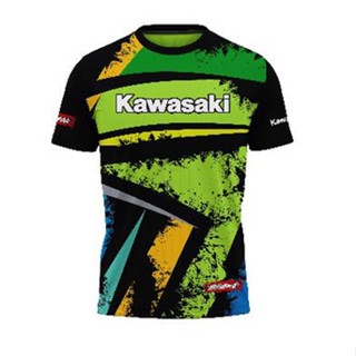 เสื้อยืด ลายทีมแข่ง Kawasaki Sublimation Baju Microfiber Jersi Jersey Sublimation