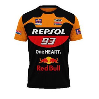 เสื้อยืด ลายทีมแข่งรถ Repsol Honda Sublimation Baju Microfiber Jersi Jersey Sublimation