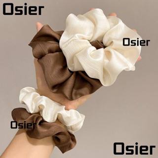 Osier1 ยางรัดผมหางม้า ขนาดเล็ก สีเบจ ขนาดใหญ่ 5 ชิ้น