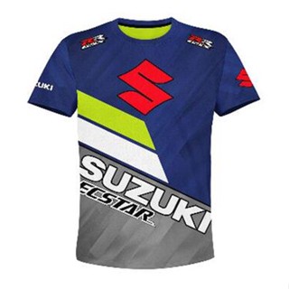 เสื้อยืด ลายทีมแข่ง Suzuki Sublimation Baju Microfiber Jersi Jersey Sublimation