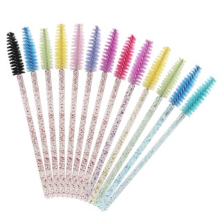 Spot# wholesale disposable nylon hair makeup brush spiral eyebrow hair comb beauty small brush solid crystal rod eyelash brush 8jj