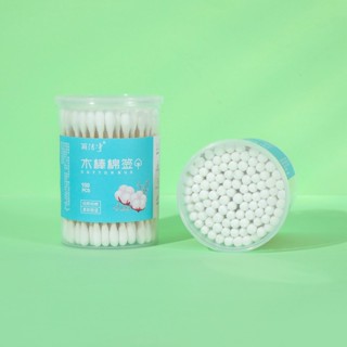 Spot #100 wholesale disposable double-headed bamboo stick sanitary makeup ear removal cotton swab cleaning cotton swab 8jj