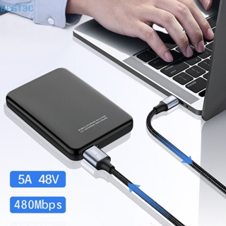 Best3c สายชาร์จ USB C เป็น C PD240W 90 องศา ชาร์จเร็ว 1 เมตร