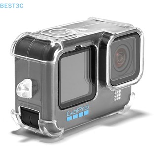 Best3c ขายดี เคส TPU ป้องกันเลนส์กล้อง สีดํา สีขาว พร้อมสายคล้อง สําหรับ gopro hero 9 10 11 pro Hero11