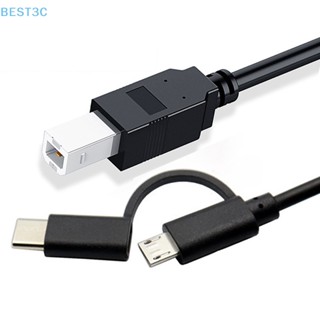 Best3c สายเคเบิลไมโครโฟน USB Type-C 2 In 1 สําหรับเครื่องพิมพ์เปียโนไฟฟ้า MIDI