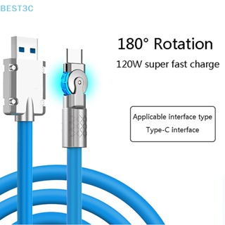 Best3c สายชาร์จ USB TPE หมุนได้ 180 องศา สําหรับโทรศัพท์มือถือ