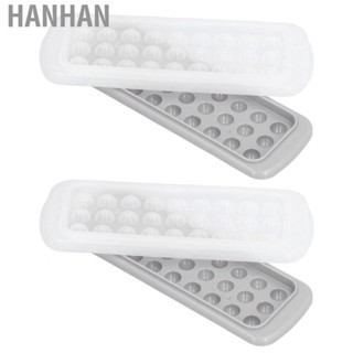 Hanhan 2Pcs 27 Grids 2 Layers Ice Ball Mold DIY Round Cubes Maker Tray W/Lid HG