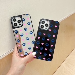 Casetify เคสโทรศัพท์มือถือนิ่ม กันกระแทก ลายรอยเท้าสุนัขน่ารัก สําหรับ iPhone 11 14 Pro Max 12 13 Mini Case X XR XS Max SE 2020 6 7 8 Plus