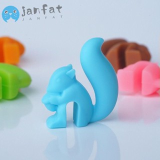 Janfat จี้ซิลิโคน รูปกระรอก กระรอก หลากสี สําหรับแขวนขอบแก้ว 10 ชิ้น