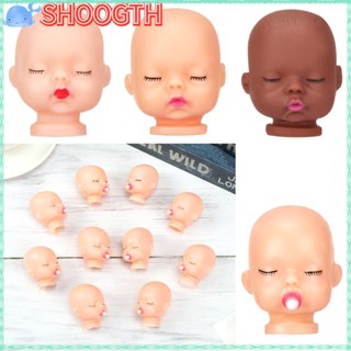 Shoogth พวงกุญแจ จี้หัวตุ๊กตา ขนาดเล็ก สีแดง สีชมพู DIY 10 ชิ้น