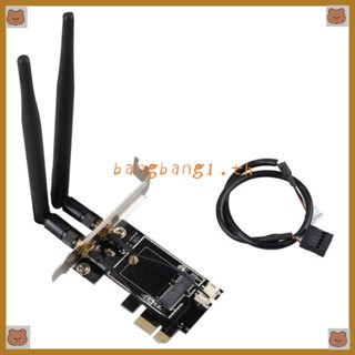 Bang อะแดปเตอร์เสาอากาศคู่ PCIE-1X เป็น NGFF-Ekey PCIE สําหรับแล็ปท็อป Pc WIFI WLAN