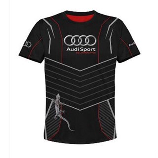 เสื้อยืดกีฬาแขนสั้น ลายทีมแข่ง Audi Sublimation Baju Microfiber Jersi Jersey