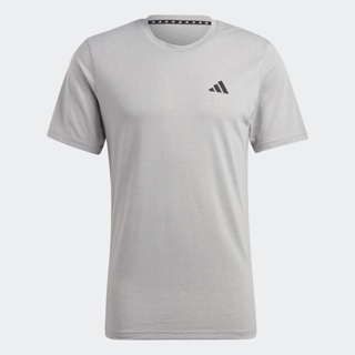 adidas Gym &amp; Training เสื้อยืดเทรนนิง Train Essentials Feelready ผู้ชาย สีเทา IC7445