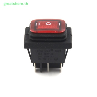 Greatshore สวิตช์โยก 6Pin DC 12V LED 3 ตําแหน่ง กันน้ํา สีแดง สําหรับเรือ รถยนต์ TH