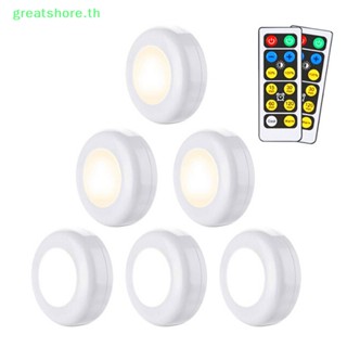 Greatshore โคมไฟ LED ไร้สาย พร้อมรีโมตคอนโทรล สําหรับติดใต้ตู้เสื้อผ้า