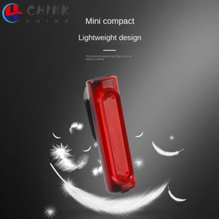 Chink ไฟท้ายจักรยาน Led พลาสติก ชาร์จ Usb กันน้ํา แบบพกพา สีแดง สําหรับจักรยานเสือภูเขา