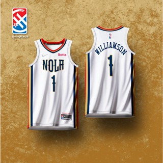 เสื้อกีฬาบาสเก็ตบอล ลายทีม New Orleans Pelicans Williamson City Edition