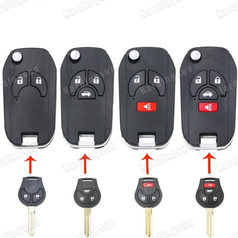 Flip Key Conversion Case Nissan Almera, สําหรับ Nissan Urvan Flip Key Conversion กุญแจรถ Fob กรณี Sh